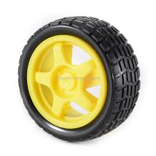 65mm Smart Robot Car Tyres Wheel for Gear Motor (Yellow)
